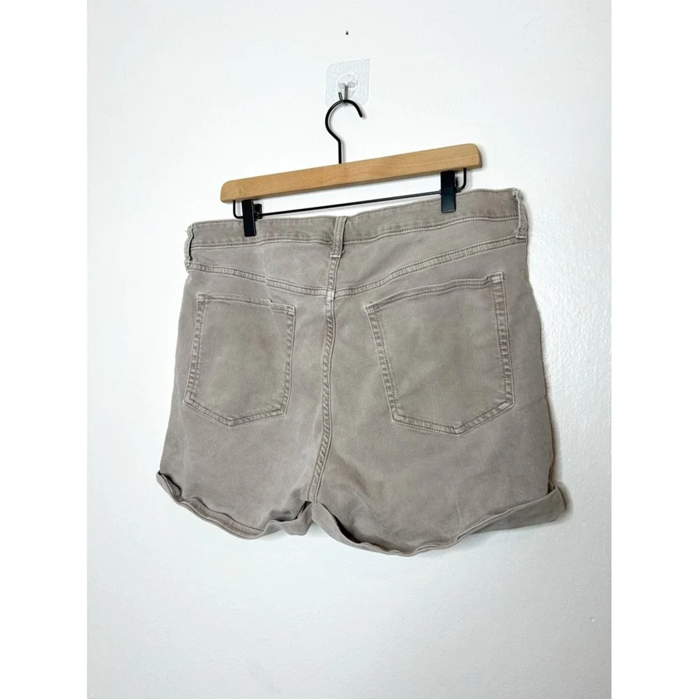 Old‎ Navy Womens OG Short High Rise Denim Jean Shorts Taupe Brown Plus Size 16